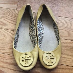 Tory Burch Light Yellow Flats